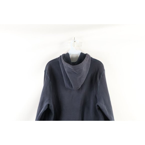 Vintage Abercrombie & Fitch Mens Small Faded Spell Out Heavyweight Hoodie Blue - Picture 10 of 11